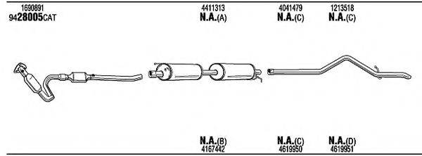 WALKER FOH16096 Система випуску ОГ