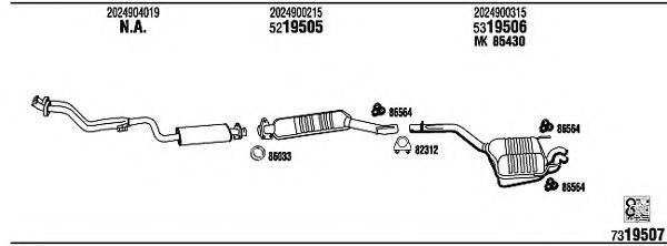 WALKER MB20019 Система випуску ОГ