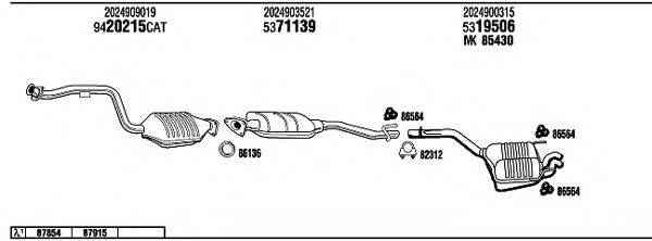 WALKER MB20052 Система випуску ОГ