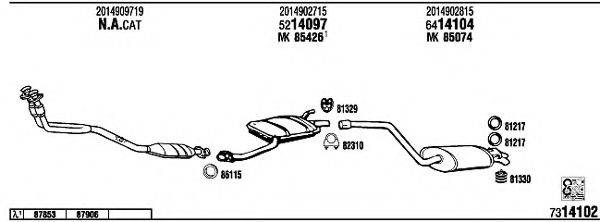 WALKER MB30017 Система випуску ОГ