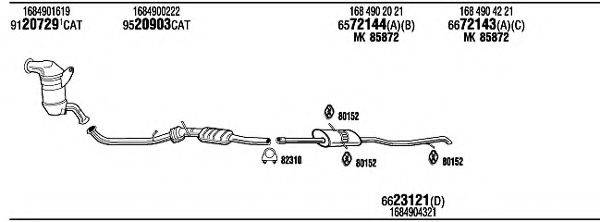 WALKER MBT15834 Система випуску ОГ