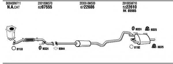 WALKER NI55020 Система випуску ОГ