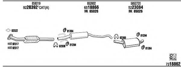 WALKER OP30082 Система випуску ОГ