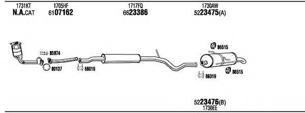 WALKER PEH15705AC Система випуску ОГ