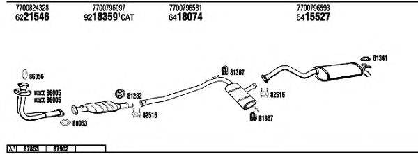 WALKER RE72144 Система випуску ОГ