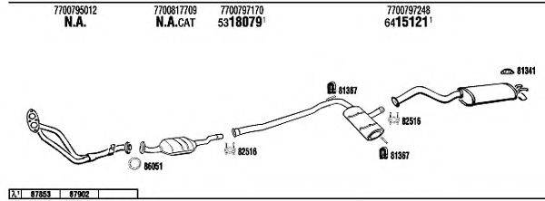 WALKER RE72174 Система випуску ОГ