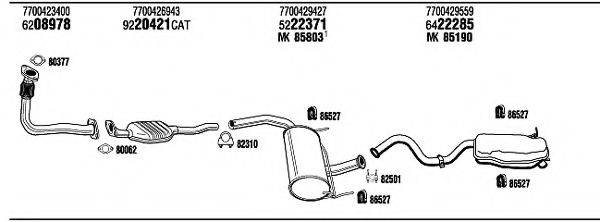 WALKER RE96024B Система випуску ОГ