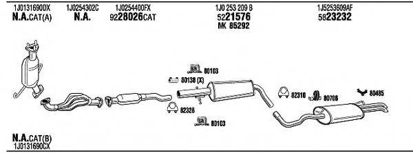 WALKER VWH16510 Система випуску ОГ