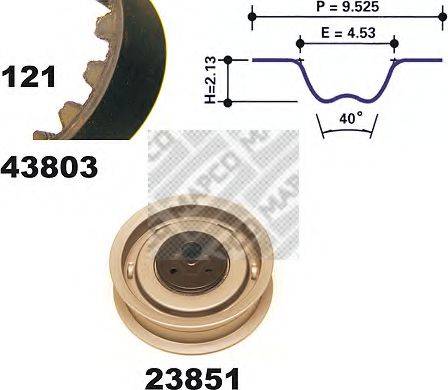 MAPCO 23803 Комплект ременя ГРМ