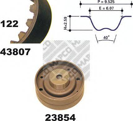 MAPCO 23807 Комплект ременя ГРМ