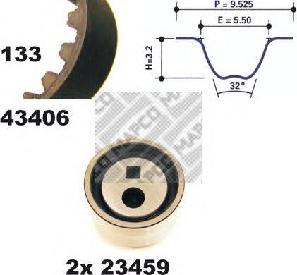 MAPCO 23406 Комплект ременя ГРМ