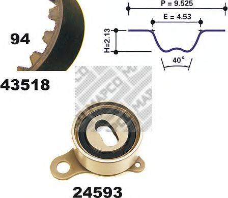 MAPCO 23518 Комплект ременя ГРМ