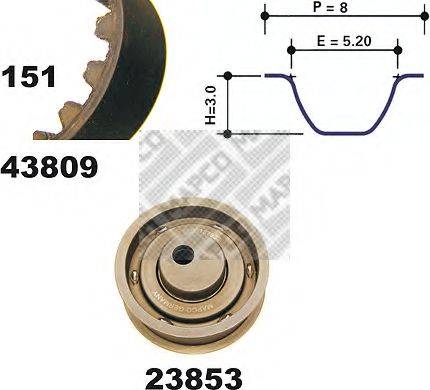 MAPCO 23809 Комплект ременя ГРМ