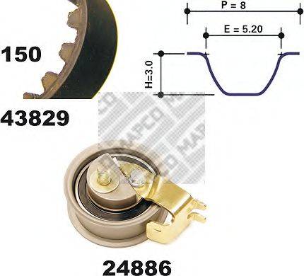 MAPCO 23829 Комплект ременя ГРМ