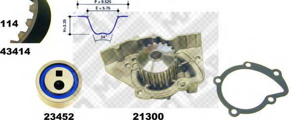 MAPCO 41414 Водяний насос + комплект зубчастого ременя