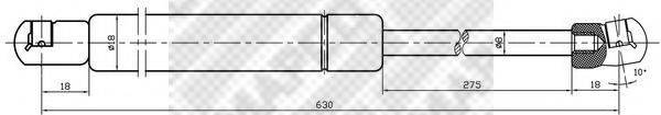 MAPCO 20092 Газова пружина, кришка багажника