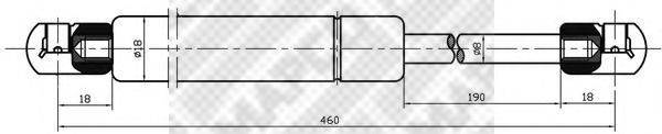 MAPCO 20097 Газова пружина, кришка багажника