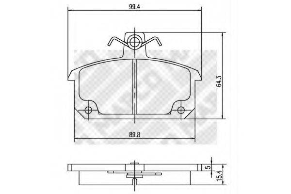 MAPCO 6903 Комплект гальмівних колодок, дискове гальмо