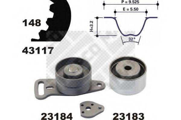 MAPCO 23120 Комплект ременя ГРМ