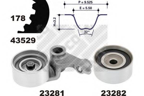 MAPCO 23529 Комплект ременя ГРМ