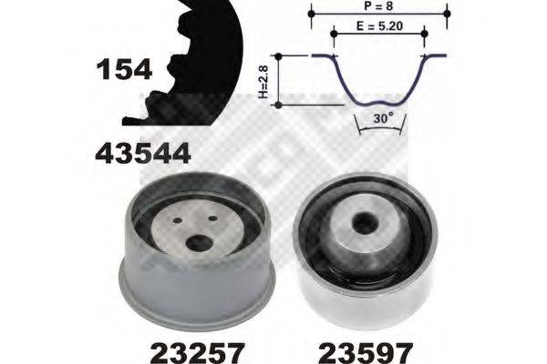 MAPCO 23544 Комплект ременя ГРМ