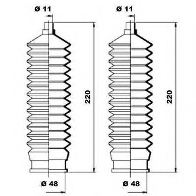 MOOG K150015 Комплект пильника, рульове керування