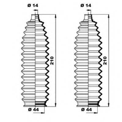 MOOG K150207 Комплект пильника, рульове керування