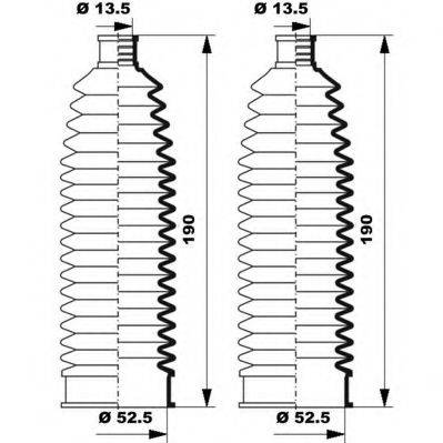 MOOG K150254 Комплект пильника, рульове керування