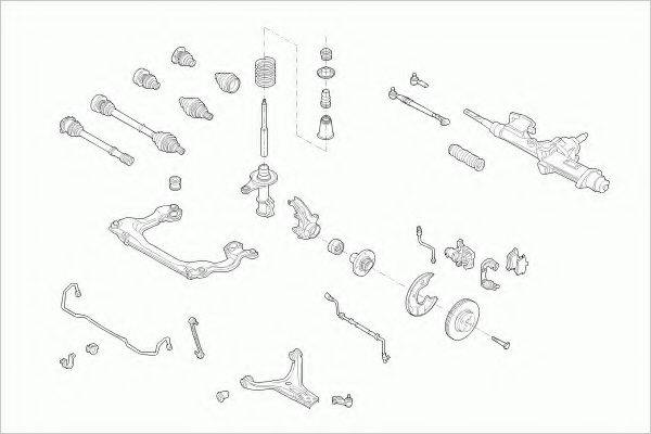 BOGE AUDI80FB004 Рульове управління; Підвіска колеса