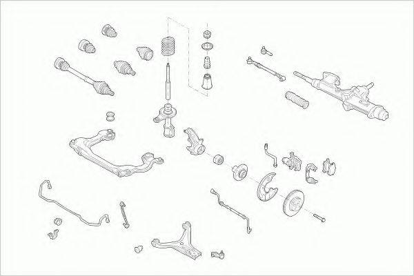 BOGE AUDI80FB005 Рульове управління; Підвіска колеса