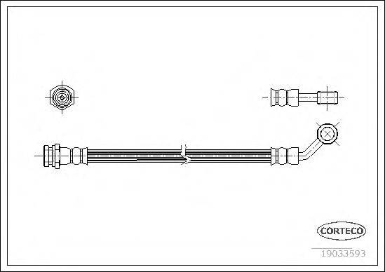 CORTECO 19033593 Гальмівний шланг