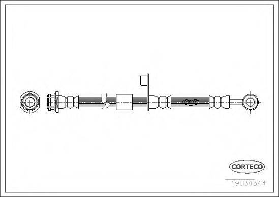 CORTECO 19034344 Гальмівний шланг