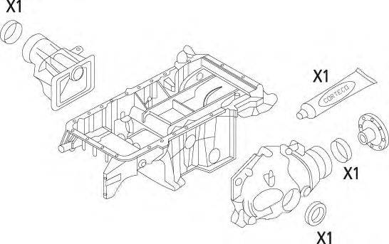 CORTECO 19535862 Комплект прокладок, диференціал