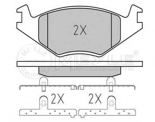 MEYLE 0252088719 Комплект гальмівних колодок, дискове гальмо