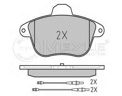 MEYLE 0252150417W Комплект гальмівних колодок, дискове гальмо