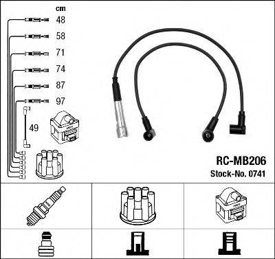 NGK 0741 Комплект дротів запалювання