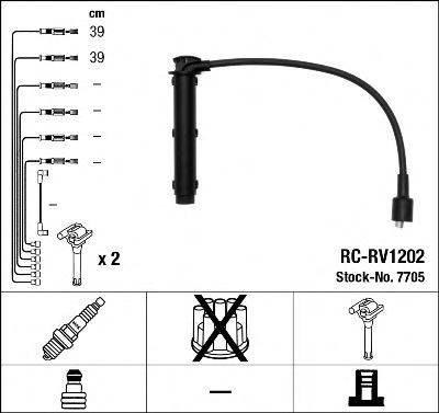 NGK 7705 Комплект дротів запалювання