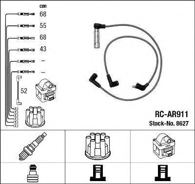 NGK 8627 Комплект дротів запалювання