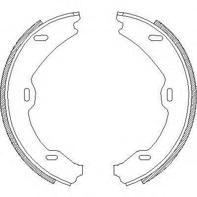 REMSA 470601 Комплект гальмівних колодок, стоянкова гальмівна система