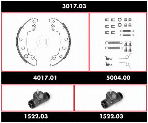 REMSA 301703 Комплект гальм, барабанний гальмівний механізм