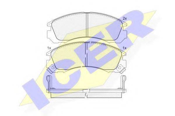 ICER 140979 Комплект гальмівних колодок, дискове гальмо