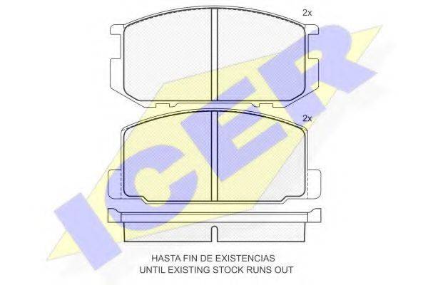 ICER 180463 Комплект гальмівних колодок, дискове гальмо