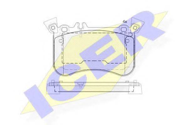 ICER 182042203 Комплект гальмівних колодок, дискове гальмо