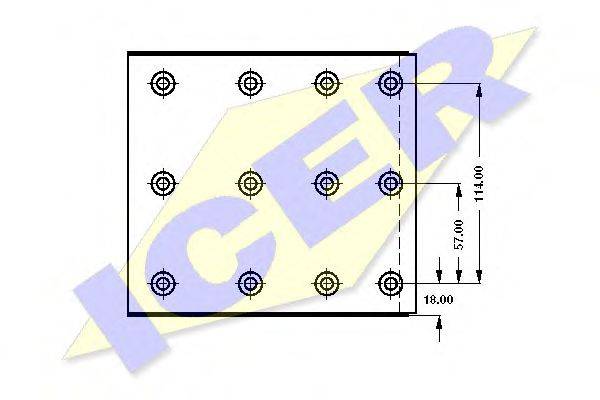 ICER 21994100 Комплект гальмівних черевиків, барабанні гальма