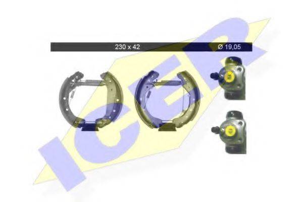 ICER 79KT0084C Комплект гальмівних колодок