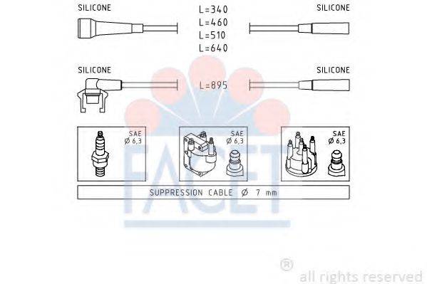 FACET 49499 Комплект дротів запалювання