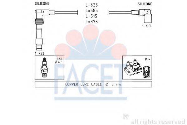 FACET 48688 Комплект дротів запалювання