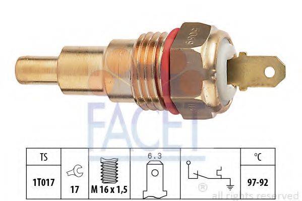 FACET 75069 Термивимикач, вентилятор радіатора