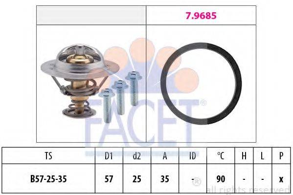 FACET 78731 Термостат, охолоджуюча рідина