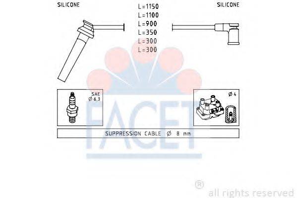 FACET 47214 Комплект дротів запалювання